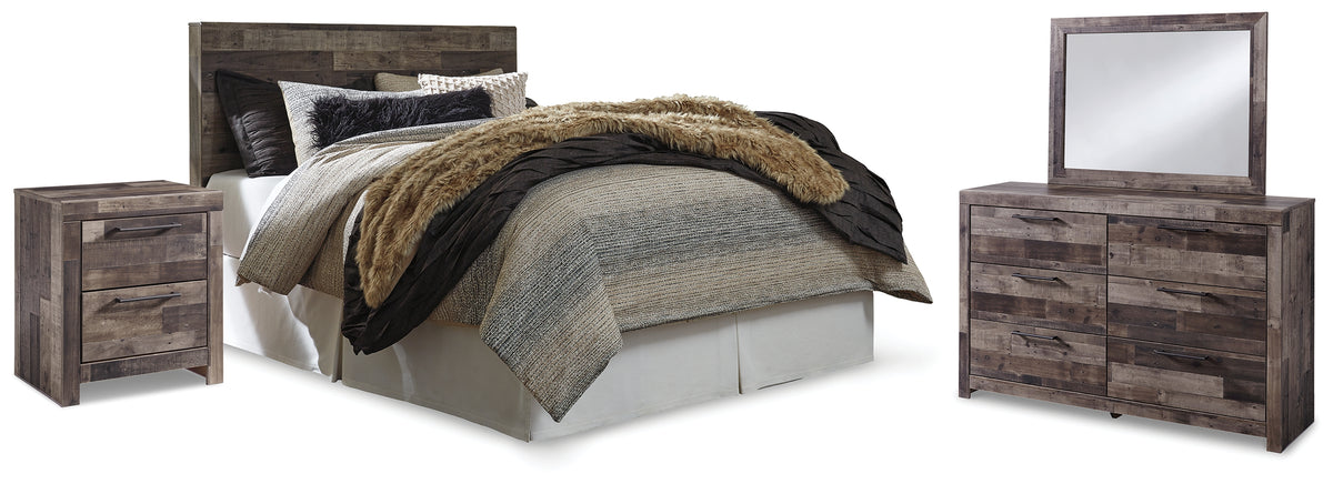 Diamond Furniture - Ashley Furniture - Derekson Queen Panel Headboard, Dresser, Mirror and Nightstand - Queen Panel Headboard, Dresser, Mirror and Nightstand - B200B45
