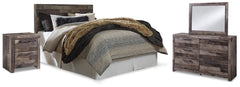 Diamond Furniture - Ashley Furniture - Derekson Queen Panel Headboard, Dresser, Mirror and Nightstand - Queen Panel Headboard, Dresser, Mirror and Nightstand - B200B45
