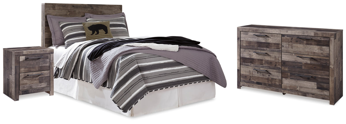 Diamond Furniture - Ashley Furniture - Derekson Full Panel Headboard, Dresser and Nightstand - Full Panel Headboard, Dresser and Nightstand - B200B57