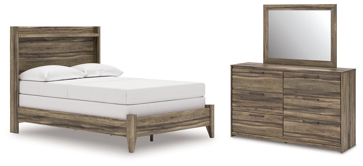 Diamond Furniture - Ashley Furniture - Elbrim Full Panel Bed, Dresser and Mirror - Full Panel Bed, Dresser and Mirror - PCB2005B9