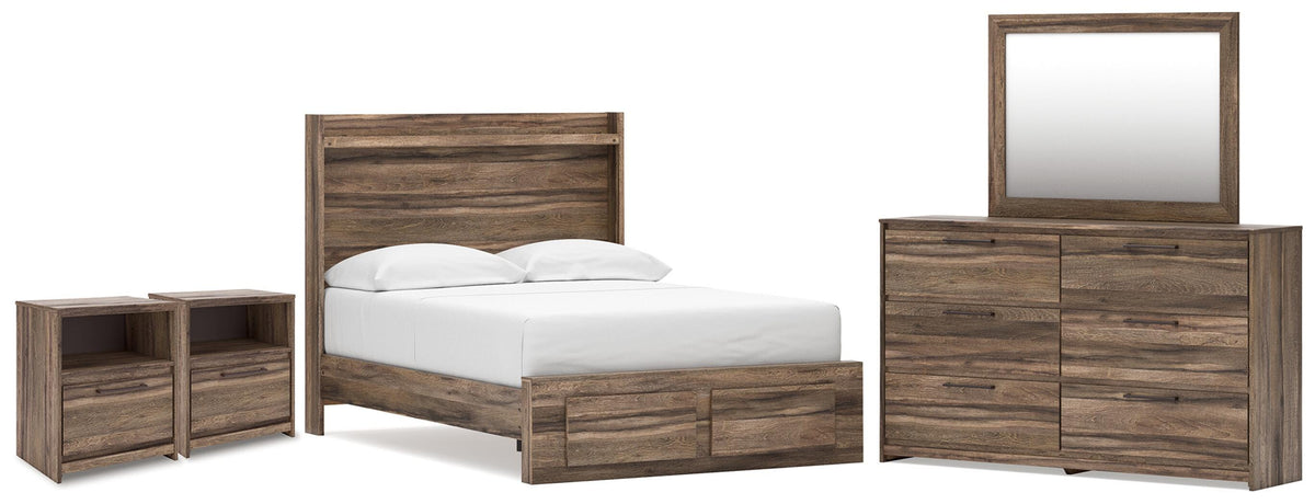 Diamond Furniture - Ashley Furniture - Elbrim Full Panel Storage Bed, Dresser, Mirror and 2 Nightstands - Full Panel Storage Bed, Dresser, Mirror and 2 Nightstands - PCB2005B30