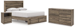 Elbrim Queen Panel Storage Bed, Dresser and Nightstand