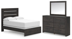 Diamond Furniture - Ashley Furniture - Hollivern Full Panel Bed, Dresser and Mirror - Full Panel Bed, Dresser and Mirror - PCB2108B14