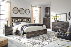 Diamond Furniture - Ashley Furniture - Drystan King Bookcase Storage Bed, Dresser, Mirror, Chest and 2 Nightstands - King Bookcase Storage Bed, Dresser, Mirror, Chest and 2 Nightstands - B211B80