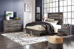 Diamond Furniture - Ashley Furniture - Drystan Queen Panel Bed, Dresser, Mirror and Nightstand - Queen Panel Bed, Dresser, Mirror and Nightstand - B211B57