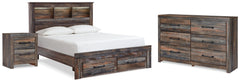 Diamond Furniture - Ashley Furniture - Drystan Full Bookcase Bed, Dresser and Nightstand - Full Bookcase Bed, Dresser and Nightstand - B211B70