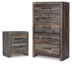 Diamond Furniture - Ashley Furniture - Drystan Chest and Nightstand - Chest and Nightstand - B211B130