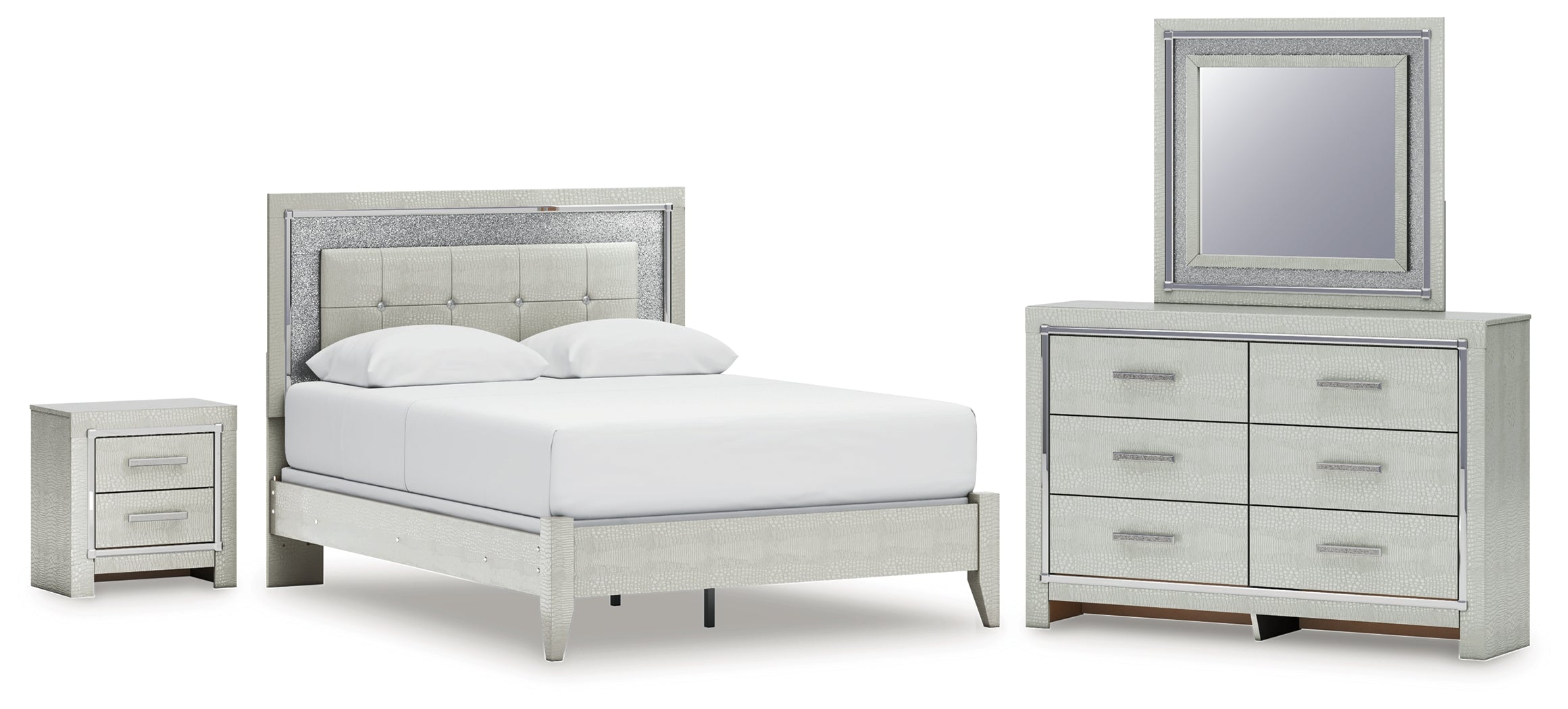 Zyniden Queen Upholstered Panel Bed