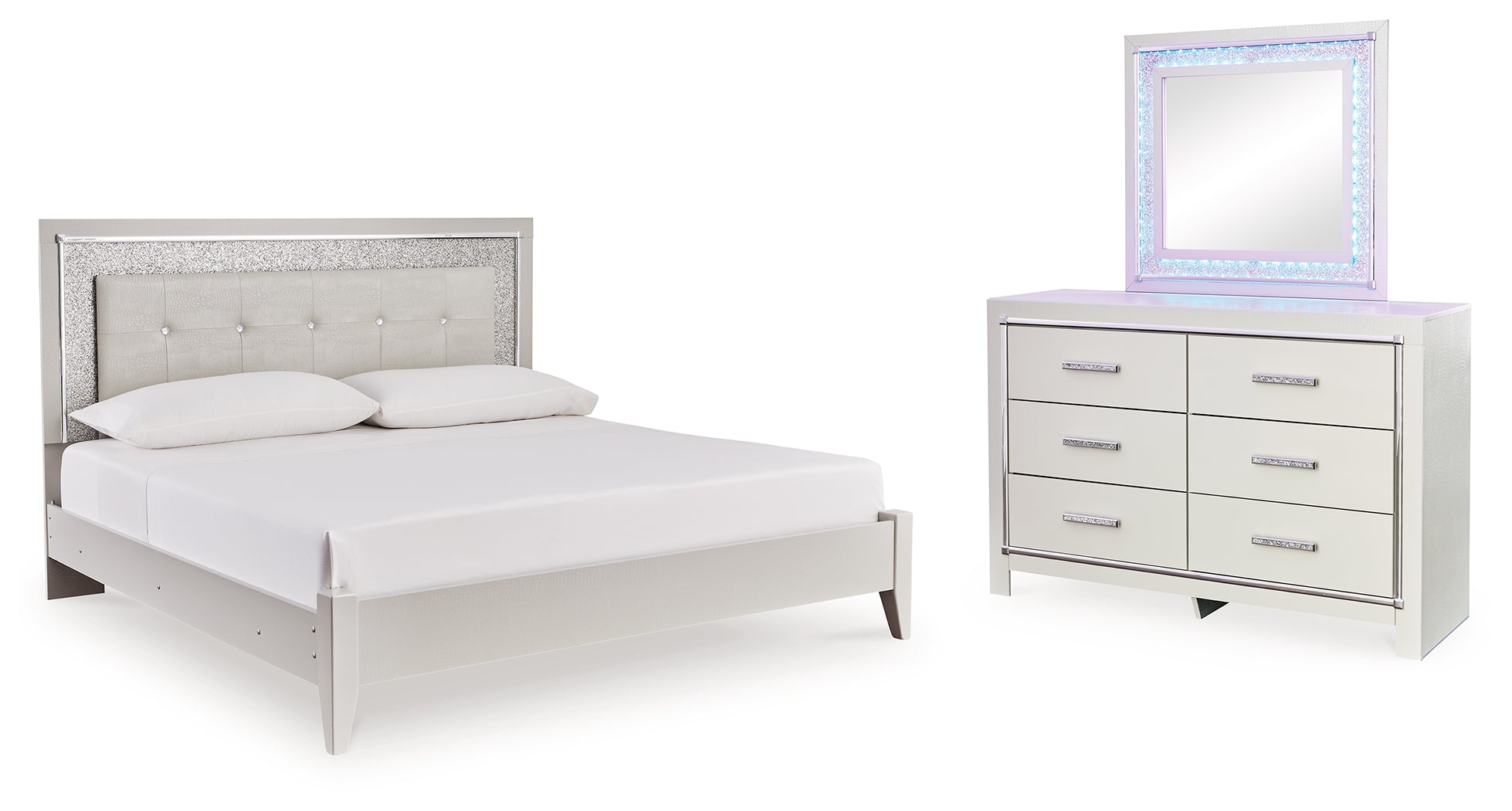Zyniden King Upholstered Panel Bed