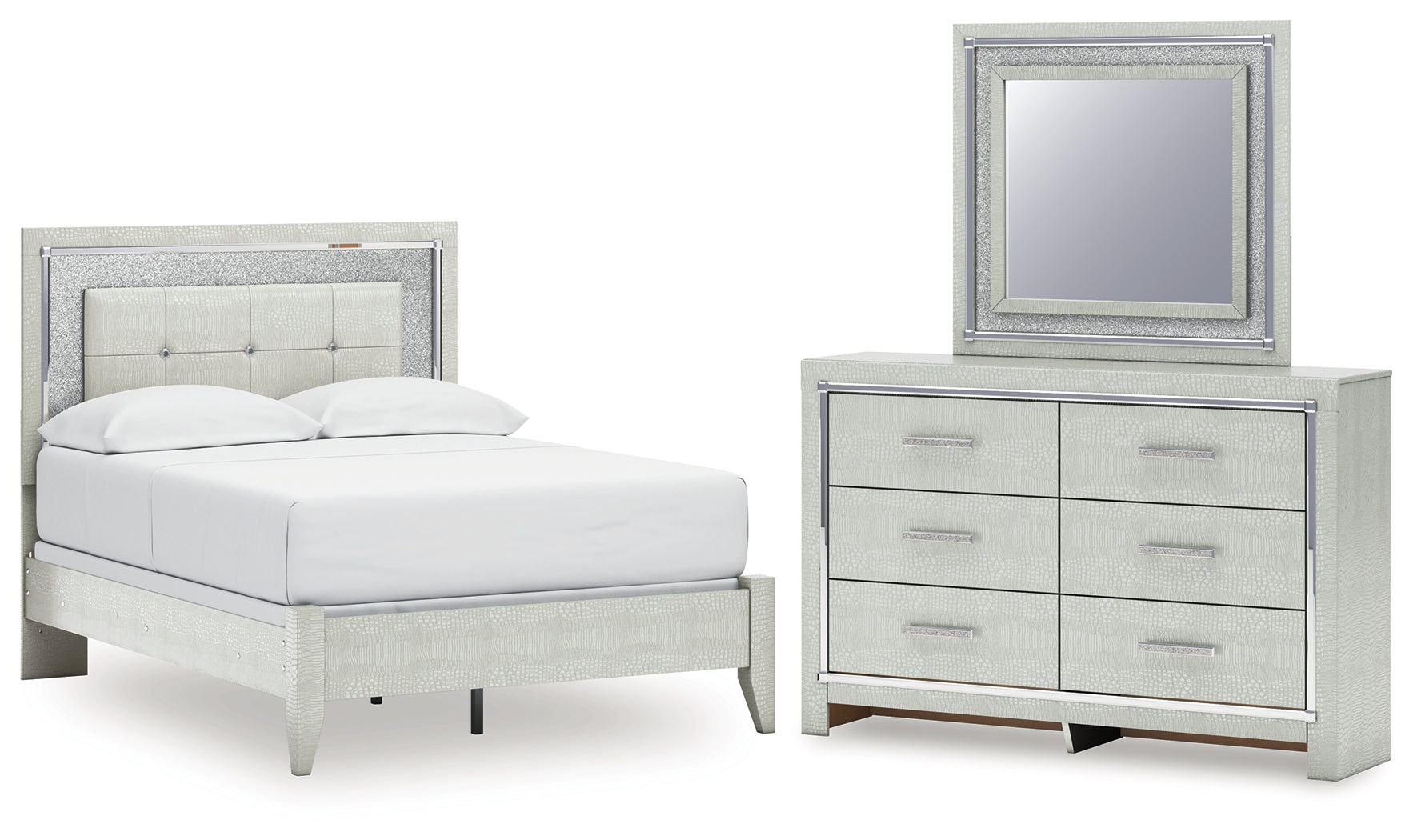 Zyniden Full Upholstered Panel Bed