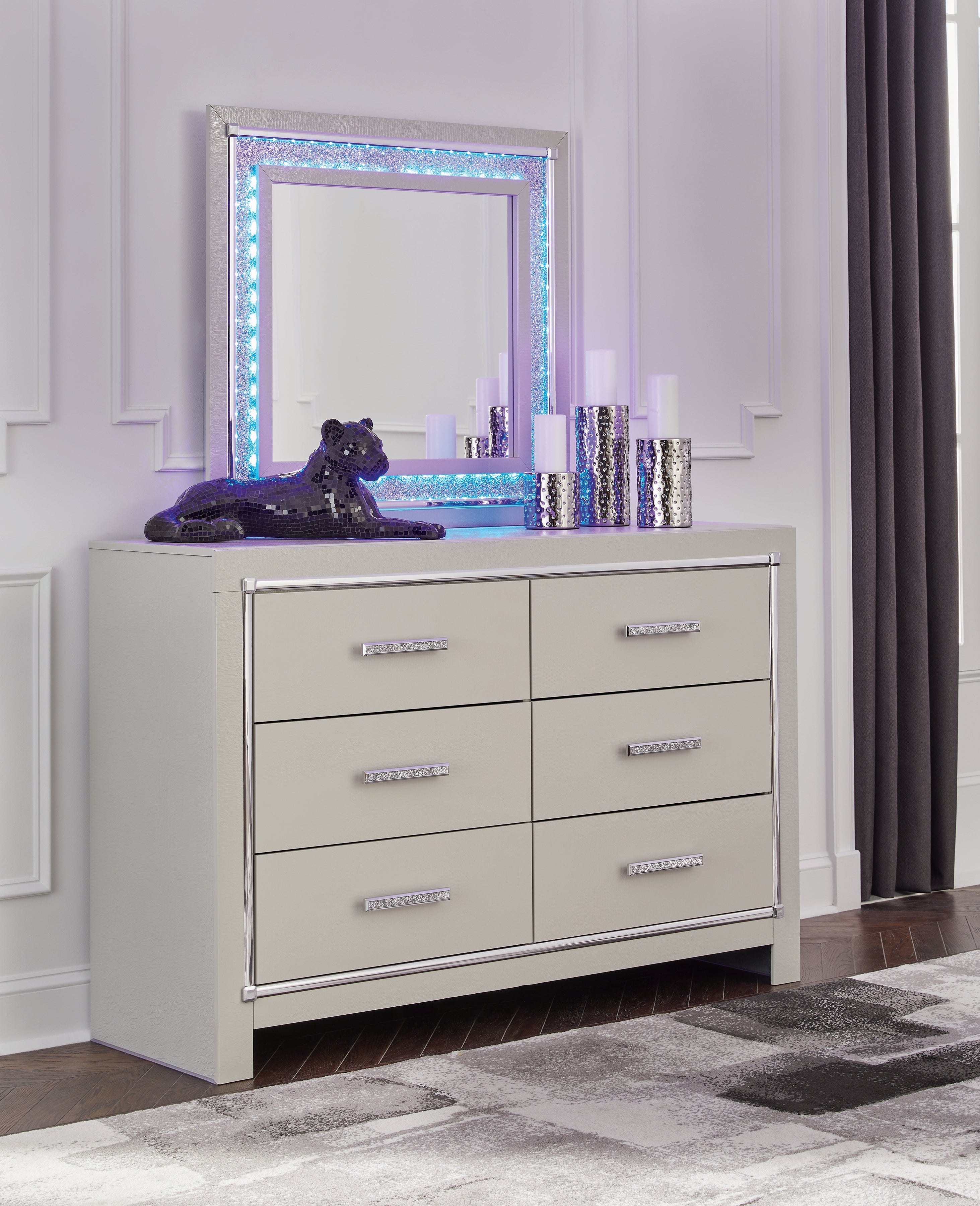 Zyniden King Upholstered Panel Bed