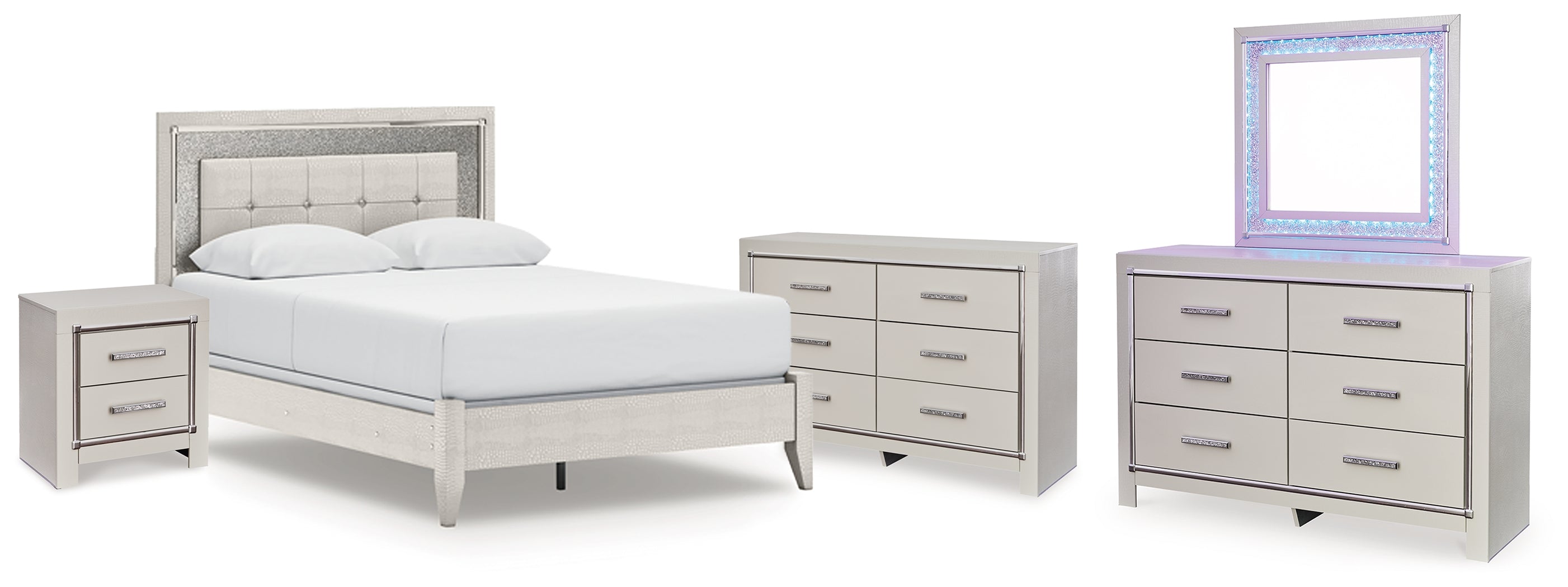 Zyniden Queen Upholstered Panel Bed