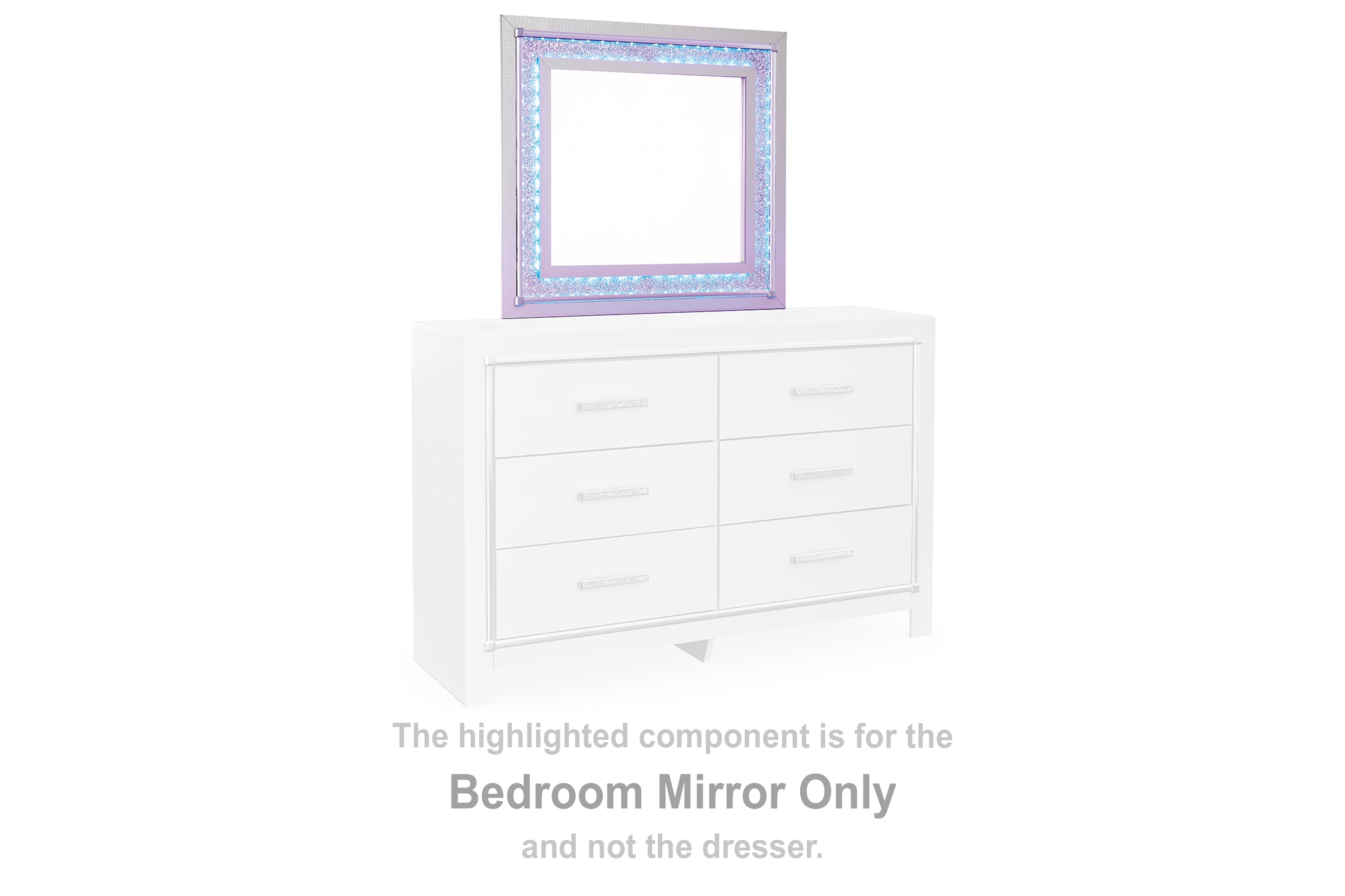 Diamond Furniture - Ashley Furniture - Zyniden Bedroom - Bedroom Mirror / Silver - B2114-36
