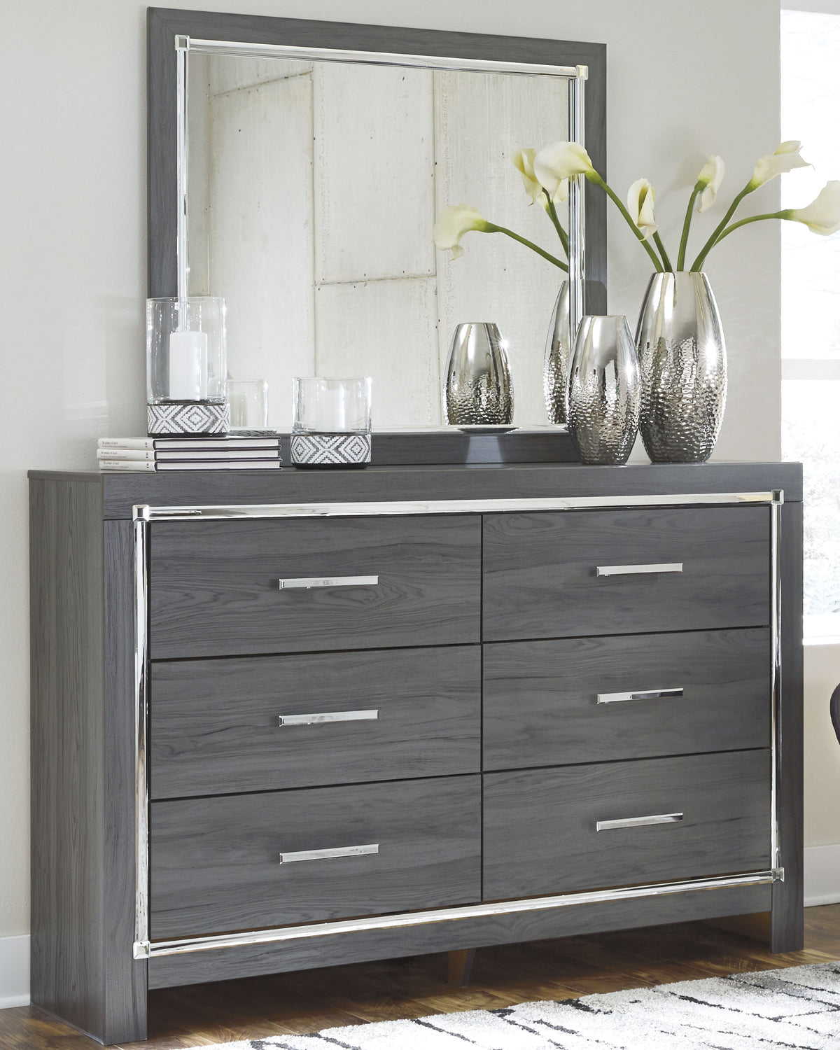 Diamond Furniture - Ashley Furniture - Lodanna Dresser and Mirror - Dresser and Mirror - B214B1