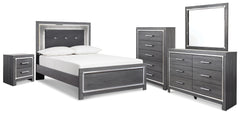 Diamond Furniture - Ashley Furniture - Lodanna Full Panel Bed, Dresser, Mirror, Chest and Nightstand - Full Panel Bed, Dresser, Mirror, Chest and Nightstand - B214B51
