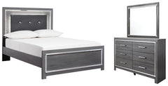 Diamond Furniture - Ashley Furniture - Lodanna Full Panel Bed, Dresser and Mirror - Full Panel Bed, Dresser and Mirror - B214B8