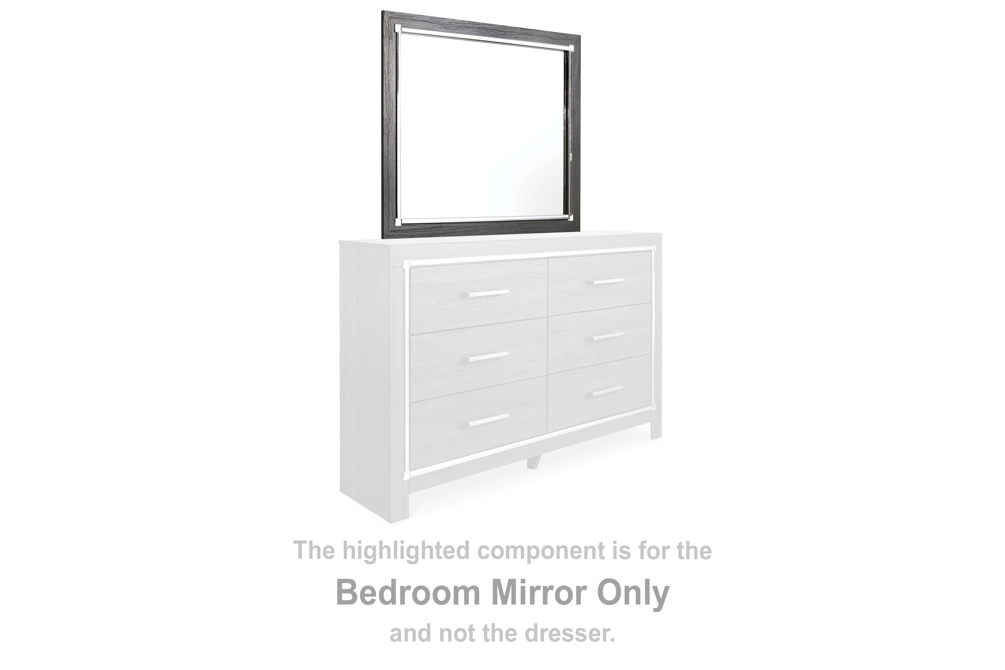 Diamond Furniture - Ashley Furniture - Lodanna Bedroom - Bedroom Mirror / Gray - B214-36
