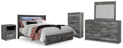 Diamond Furniture - Ashley Furniture - Baystorm King Panel Storage Bed, Dresser, Mirror, Chest and Nightstand - King Panel Storage Bed, Dresser, Mirror, Chest and Nightstand - B221B101