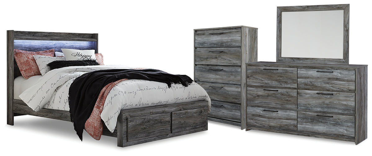 Diamond Furniture - Ashley Furniture - Baystorm Queen Storage Bed, Dresser, Mirror and Chest - Queen Storage Bed, Dresser, Mirror and Chest - B221B82