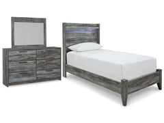 Diamond Furniture - Ashley Furniture - Baystorm Twin Panel Bed, Dresser and Mirror - Twin Panel Bed, Dresser and Mirror - B221B68