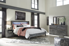 Diamond Furniture - Ashley Furniture - Baystorm King Panel Bed, Dresser, Mirror, and Nightstand - King Panel Bed, Dresser, Mirror, and Nightstand - B221B44