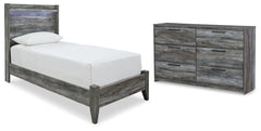 Diamond Furniture - Ashley Furniture - Baystorm Twin Panel Bed and Dresser - Twin Panel Bed and Dresser - B221B63