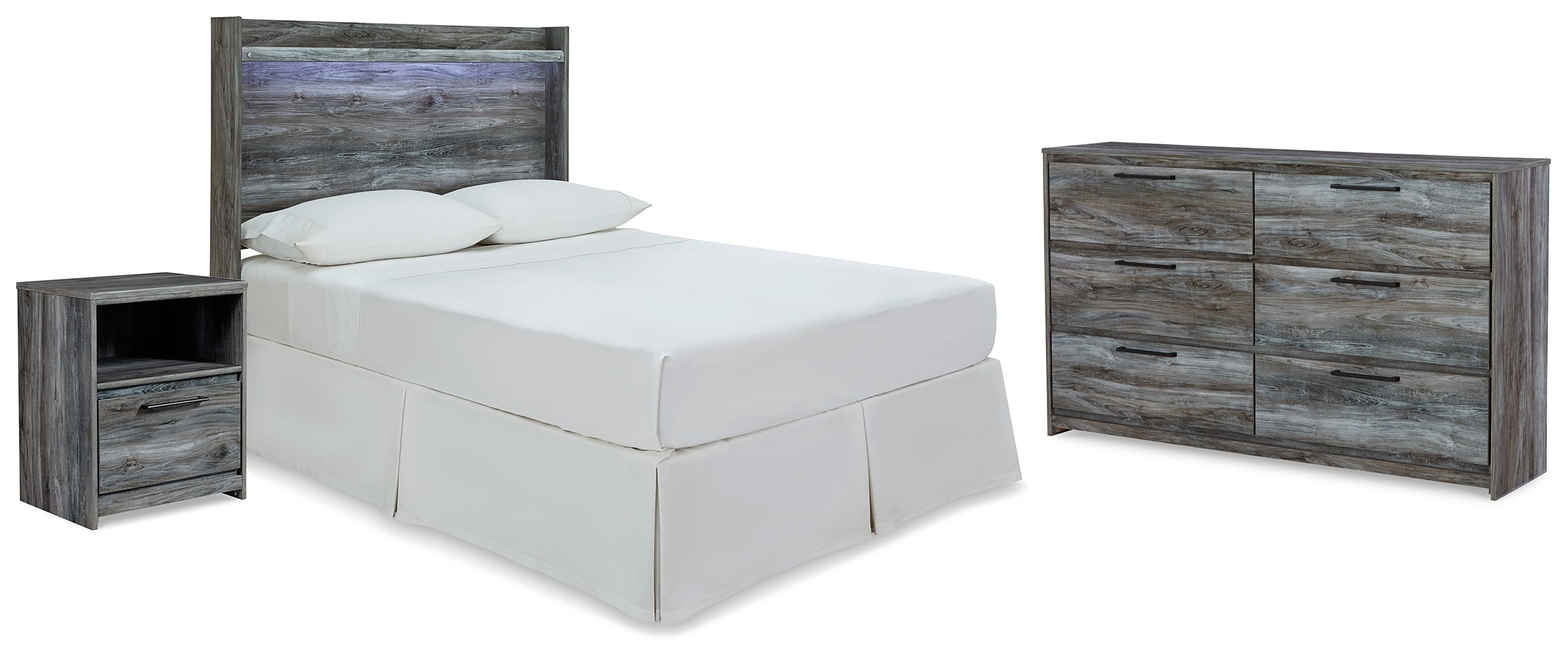 Diamond Furniture - Ashley Furniture - Baystorm Full Panel Headboard, Dresser and Nightstand - Full Panel Headboard, Dresser and Nightstand - B221B59