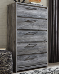 Diamond Furniture - Ashley Furniture - Baystorm Chest of Drawers - Five Drawer Chest / Gray - B221-46