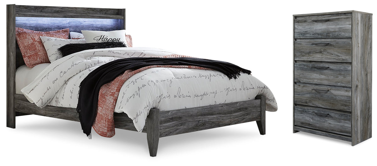 Diamond Furniture - Ashley Furniture - Baystorm Queen Panel Bed and Chest - Queen Panel Bed and Chest - B221B99
