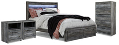 Diamond Furniture - Ashley Furniture - Baystorm King Panel Storage Bed, Chest and 2 Nightstands - King Panel Storage Bed, Chest and 2 Nightstands - B221B97
