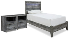 Diamond Furniture - Ashley Furniture - Baystorm Twin Panel Bed and 2 Nightstands - Twin Panel Bed and 2 Nightstands - B221B94