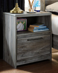 Diamond Furniture - Ashley Furniture - Baystorm Nightstand - One Drawer Night Stand / Gray - B221-91