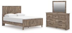 Diamond Furniture - Ashley Furniture - Rusticott Queen Panel Bed, Dresser and Mirror - Queen Panel Bed, Dresser and Mirror - PCB2260B3