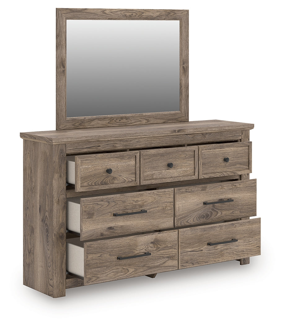 Diamond Furniture - Ashley Furniture - Rusticott Bedroom - Dresser and Mirror / Brown - PCB2260B1