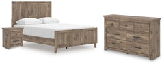 Diamond Furniture - Ashley Furniture - Rusticott Queen Panel Bed, Dresser and Nightstand - Queen Panel Bed, Dresser and Nightstand - PCB2260B10