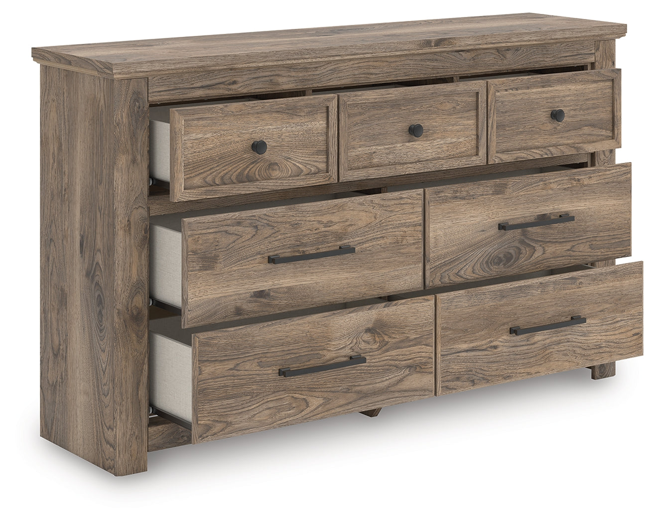 Diamond Furniture - Ashley Furniture - Rusticott Bedroom - Seven Drawer Dresser / Brown - PCB2260-31