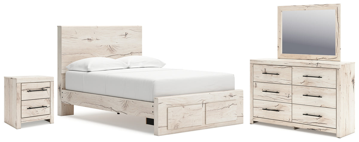Diamond Furniture - Ashley Furniture - Lawroy Full Panel Storage Bed, Dresser, Mirror and Nightstand - Full Panel Storage Bed, Dresser, Mirror and Nightstand - B2310B54