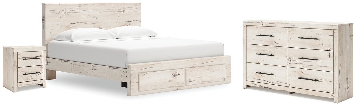 Diamond Furniture - Ashley Furniture - Lawroy King Storage Bed, Dresser and Nightstand - King Storage Bed, Dresser and Nightstand - B2310B39