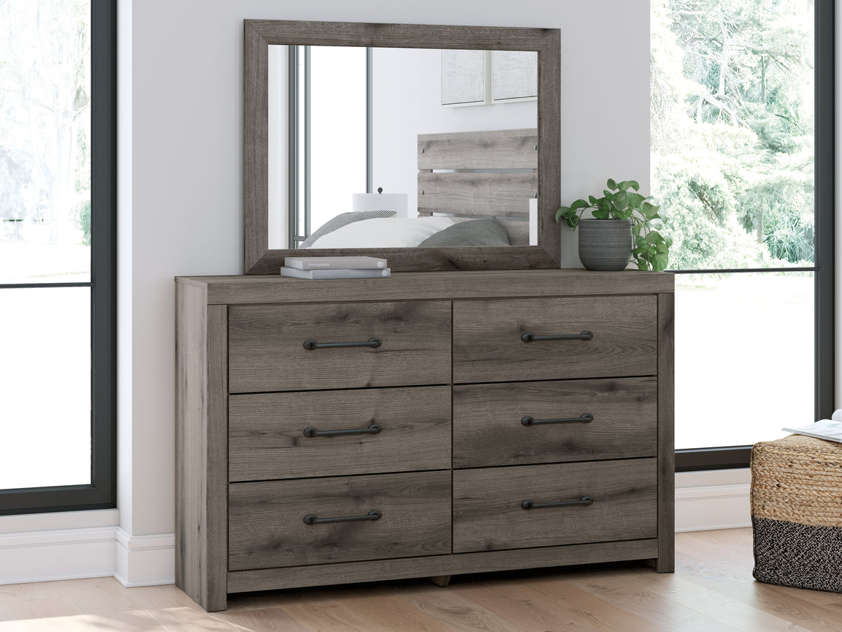 Diamond Furniture - Ashley Furniture - Graystorm Dresser and Mirror - Dresser and Mirror - PCB2405B1