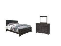 Diamond Furniture - Ashley Furniture - Brinxton King Panel Bed, Dresser and Mirror - King Panel Bed, Dresser and Mirror - B249B20