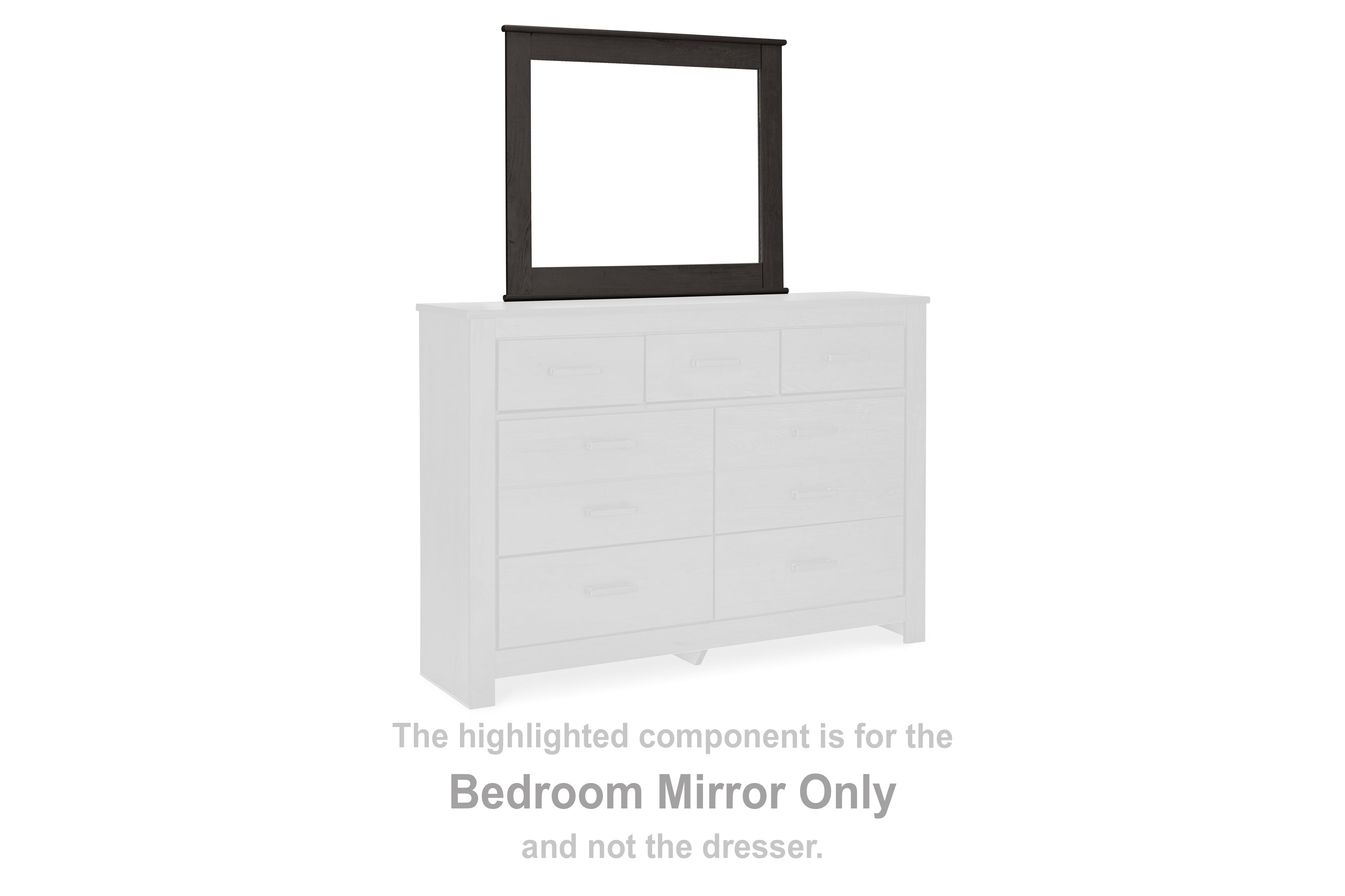Diamond Furniture - Ashley Furniture - Brinxton Bedroom - Bedroom Mirror / Charcoal - B249-36