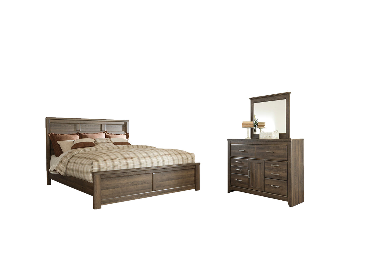 Diamond Furniture - Ashley Furniture - Juararo Queen Panel Bed, Dresser and Mirror - Queen Panel Bed, Dresser and Mirror - B251B7