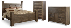 Diamond Furniture - Ashley Furniture - Juararo King Poster Bed, Dresser and Chest - King Poster Bed, Dresser and Chest - B251B54