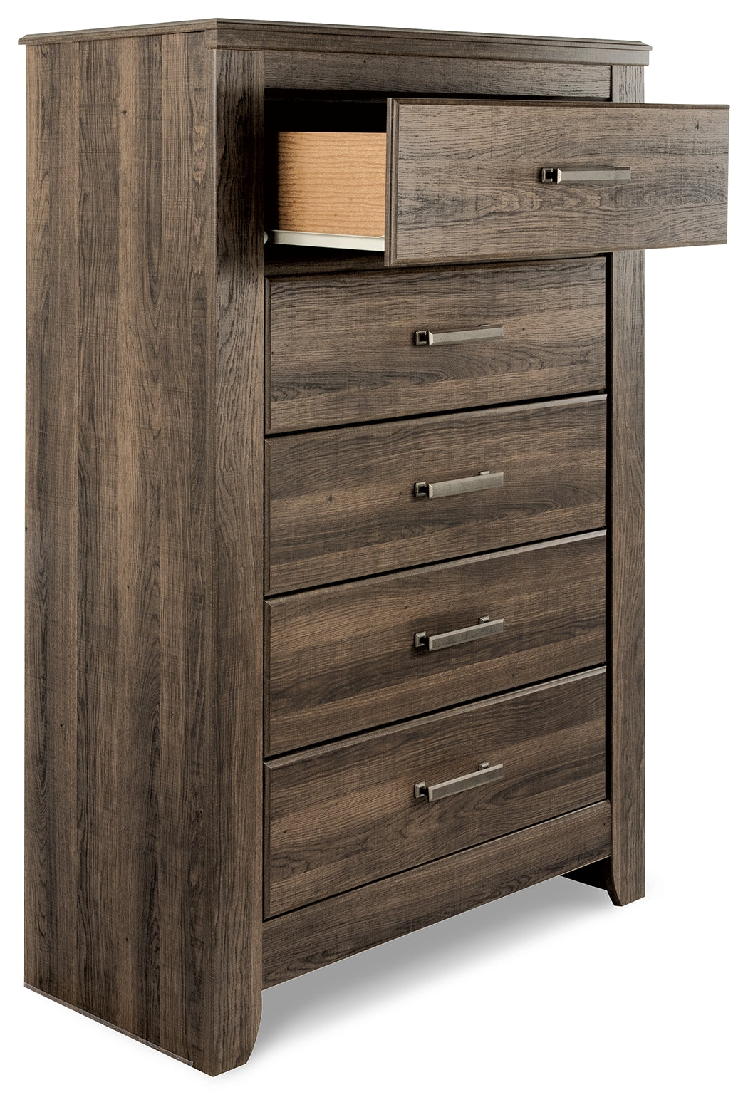 Juararo California King Panel Bed, Dresser, Chest and Nightstand