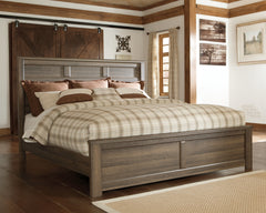 Diamond Furniture - Ashley Furniture - Juararo King Panel Bed - King Panel Bed / Dark Brown - B251B9