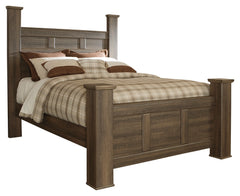 Juararo Queen Poster Bed, Dresser, Mirror, Chest and 2 Nightstands