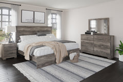 Diamond Furniture - Ashley Furniture - Ralinksi King Panel Bed, Dresser, Mirror, and Nightstand - King Panel Bed, Dresser, Mirror, and Nightstand - B2587B8