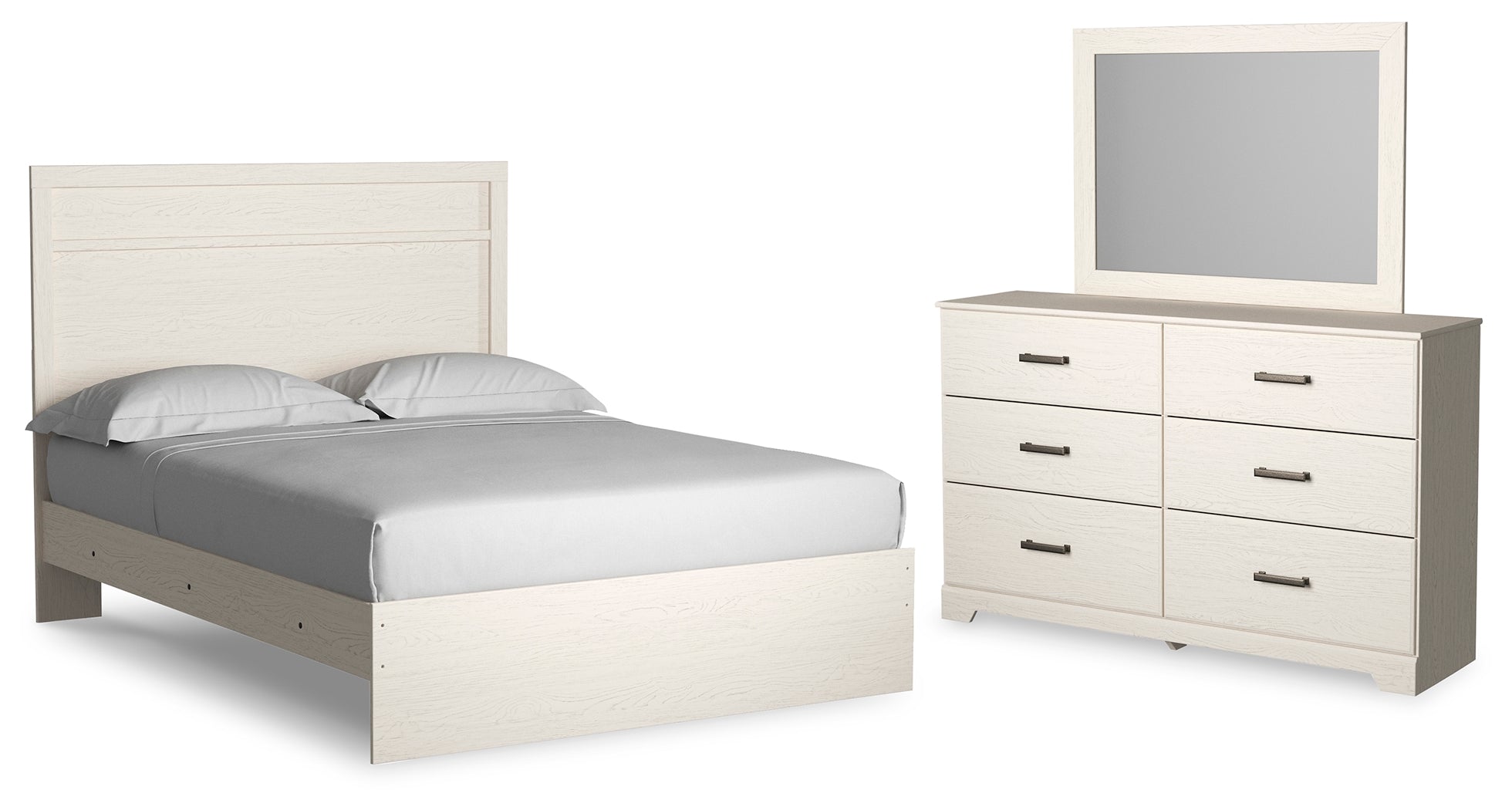 Diamond Furniture - Ashley Furniture - Stelsie Queen Panel Bed, Dresser and Mirror - Queen Panel Bed, Dresser and Mirror - B2588B6