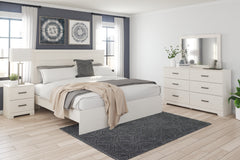 Diamond Furniture - Ashley Furniture - Stelsie Bedroom - Twin Panel Bed / White - B2588B12