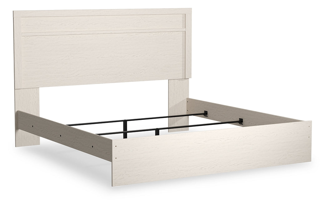 Diamond Furniture - Ashley Furniture - Stelsie King Panel Bed - King Panel Bed / White - B2588B3